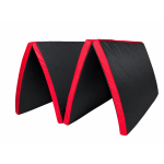 Sulankstomas gimnastikos čiužinys SANRO 200x100x4 cm juodai-raudonas
