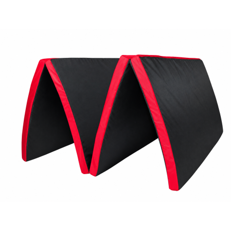 Sulankstomas gimnastikos čiužinys SANRO 200x100x4 cm juodai-raudonas