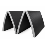Sulankstomas gimnastikos čiužinys SANRO 200x100x4 cm juodai-pilkas