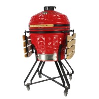 Kamado grilis su priedais Zyle 62 cm, X Large Diamond ZY24KSRDDISET, raudonas