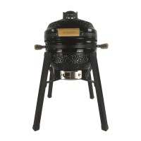 Kamado grilis su priedais Zyle 39,8 cm, Starter, ZY16KSBLSET, juodas..