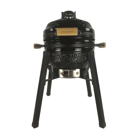 Kamado grilis su priedais Zyle 39,8 cm, Starter, ZY16KSBLSET, juodas