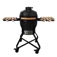 Kamado grilis su priedais Zyle 45 cm, Medium, ZY18KSBLSET, juodas..