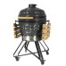Kamado grilis su priedais Zyle 62 cm, X Large Diamond, ZY24KSGYDISET, pilkas