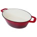 Ovalus emaliuotas ketaus puodas Zyle ZY036RKI, talpa 7,7 l, raudonas