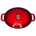 Ovalus emaliuotas ketaus puodas Zyle ZY036RKI, talpa 7,7 l, raudonas