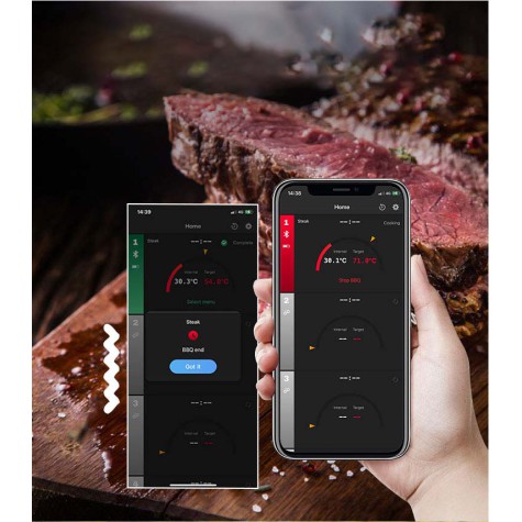 Belaidis grilio termometras CXL002, naudojamas su Bluetooth ir telefono programėle