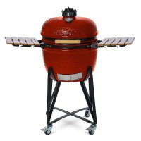 Kamado grilis su priedais Zyle 62 cm, X Large ZY24RDSET, raudonas..