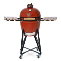 Kamado grilis su priedais Zyle 56 cm, Large ZY22RDSET, raudonas..