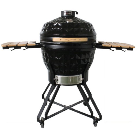 Kamado grilis su priedais Zyle 62 cm, X Large Diamond, ZY24KSBLDISET, juodas