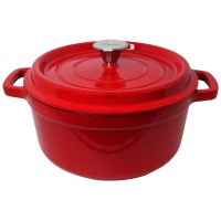 Apvalus emaliuotas ketaus puodas Zyle 5 l, raudonas, ZY126RKI..