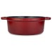 Apvalus emaliuotas ketaus puodas Zyle ZY01RKI Ø27 cm, 5 l, raudonas