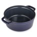 Apvalus emaliuotas ketaus puodas Zyle ZY01BLKI Ø27 cm, 5 l, mėlynas