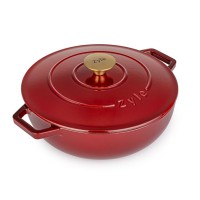 Apvalus emaliuotas ketaus puodas Zyle ZY20BLKI, Ø26 cm, 3.2 l, mėlynas..
