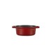Ovalus emaliuotas ketaus puodas Zyle ZY02RKI, 12,5 x 9,3 cm, raudonas