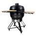 Kamado grilis su priedais Zyle 66 cm, XX Large ZY26KSBLSET, juodas