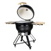 Kamado grilis su priedais Zyle 66 cm, XX Large ZY26KSBLSET, juodas