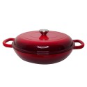 Apvalus emaliuotas ketaus puodas Zyle ZY030CRKI Ø30 cm, 3,5 l, raudonas