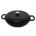 Apvalus emaliuotas ketaus puodas Zyle ZY030CBKI Ø30 cm, 3,5 l, juodas