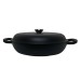 Apvalus emaliuotas ketaus puodas Zyle ZY030CBKI Ø30 cm, 3,5 l, juodas