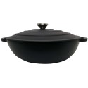 Apvalus emaliuotas ketaus puodas Zyle ZY030DBKI Ø30 cm, 4,8 l, juodas