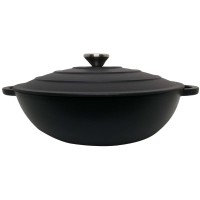 Apvalus emaliuotas ketaus puodas Zyle ZY030DBKI Ø30 cm, 4,8 l, juodas..