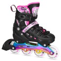 Riedučiai/pačiūžos Nils Extreme NH10905 4in1 PINK LED RAINBOW, S (31-34)