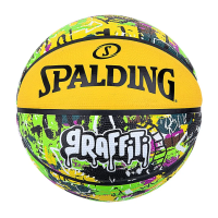 KREPŠINIO KAMUOLYS SPALDING GRAFFITI™ GREEN/YELLOW 5 DYDIS..