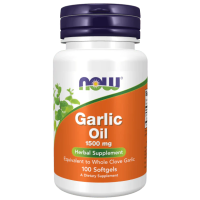 NOW Garlic Oil (česnakų aliejus) 1500mg 100 Soft Gels..