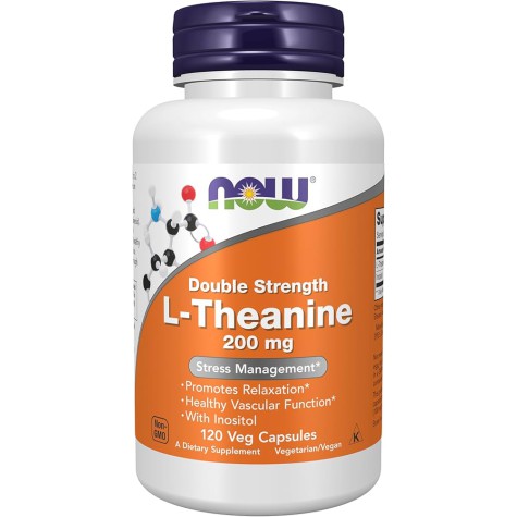 NOW L-Theanine 200 mg - 120 veg. kaps.