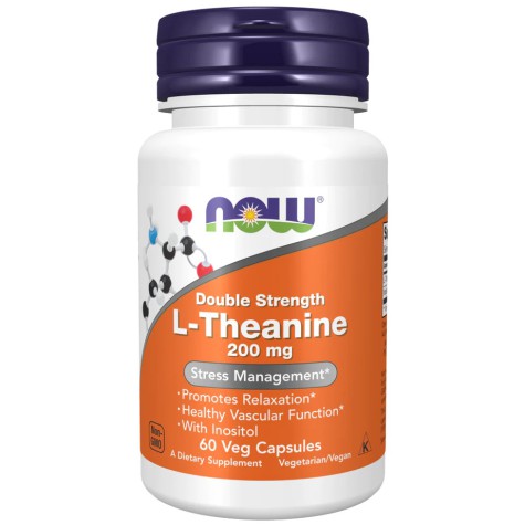 NOW L-Theanine 200 mg - 60 veg. kaps.