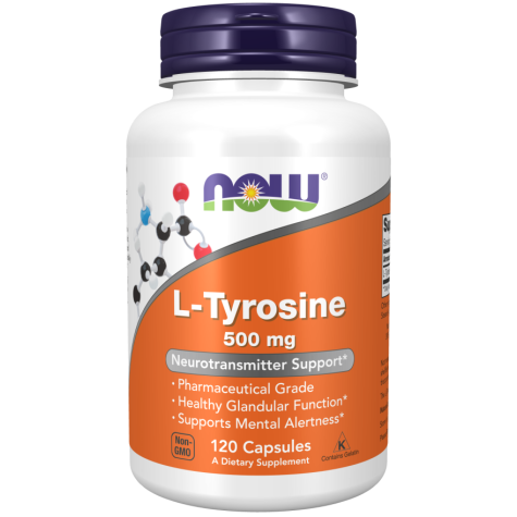 NOW Foods, L-Tyrosine, 500 mg, 120 kaps.