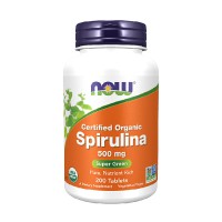 NOW Ekologiška Spirulina 500mg 200 Tablečių ..