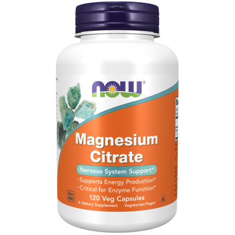 Now Magnesium Citrate - 120 veg. kaps.