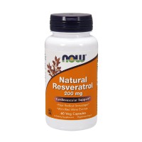 NOW Natural Resveratrol 200mg 60 Veg. Kapsulių ..