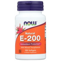 NOW Vitamin E 200 IU - 100 kaps...