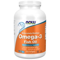 NOW Omega 3 1000mg 500 Kapsulių ..