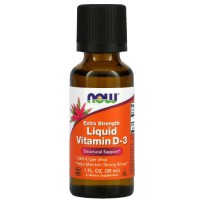 NOW Liquid Vitamin D-3 1000 IU - 750 lašų (1 laše - 1000 IU)..