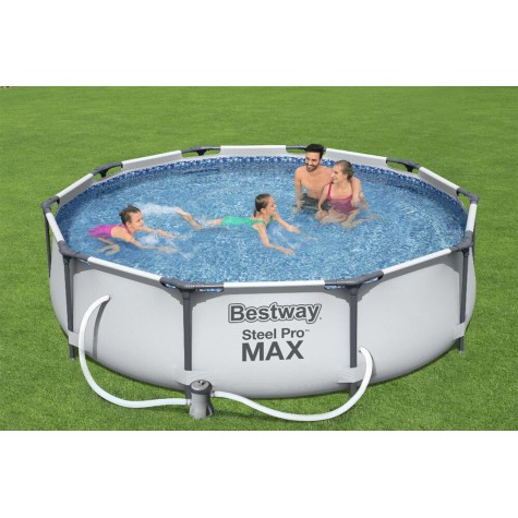 Karkasinis baseinas Bestway Steel Pro Max Set 305х76 cm, su filtruojančiu siurbliu