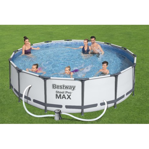Karkasinis baseinas Bestway Steel Pro Max Set 366х100 cm su filtruojančiu siurbliu ir priedais