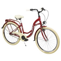 Dviratis AZIMUT Vintage 26“ 3-speed 2023 burgund-cream shiny