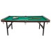 Rusiško biliardo stalas Folden 7' pėdų (230x130cm) žalias audinys, su komplektacija
