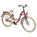 Dviratis AZIMUT Vintage 26" 3-speed 2024 burgund-cream shiny