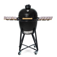 Kamado grilis su priedais Zyle 56 cm, Large ZY22BLSET, juodas..