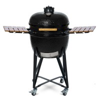 Kamado grilis su priedais Zyle 62 cm, X Large ZY24BLSET, juodas..