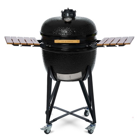 Kamado grilis su priedais Zyle 62 cm, X Large ZY24BLSET, juodas