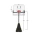 Mobilus krepšinio stovas Bilaro Houston Class 130x80cm, 6mm grūdintas stiklas