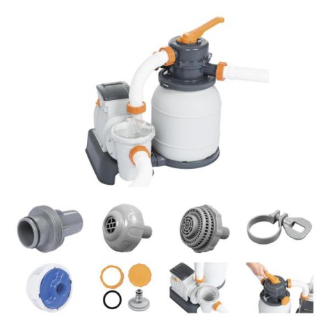 Bestway smėlio filtras siurblys 5678 L, bakas 9 kg