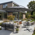  Skėtis nuo saulės ant stovo 3 m, pilka