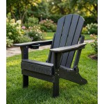 Adirondack sodo kėdė 84x74x90 cm, juoda